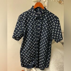 American Rag Black Pineapple Print Shirt